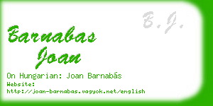 barnabas joan business card